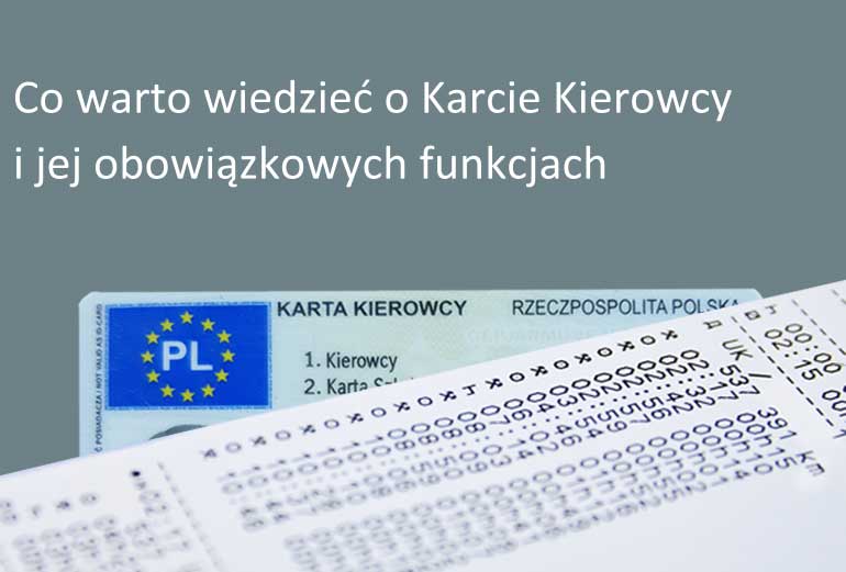 grafika przedstawia fragment karty kierowcy i wydruk z tachografu 