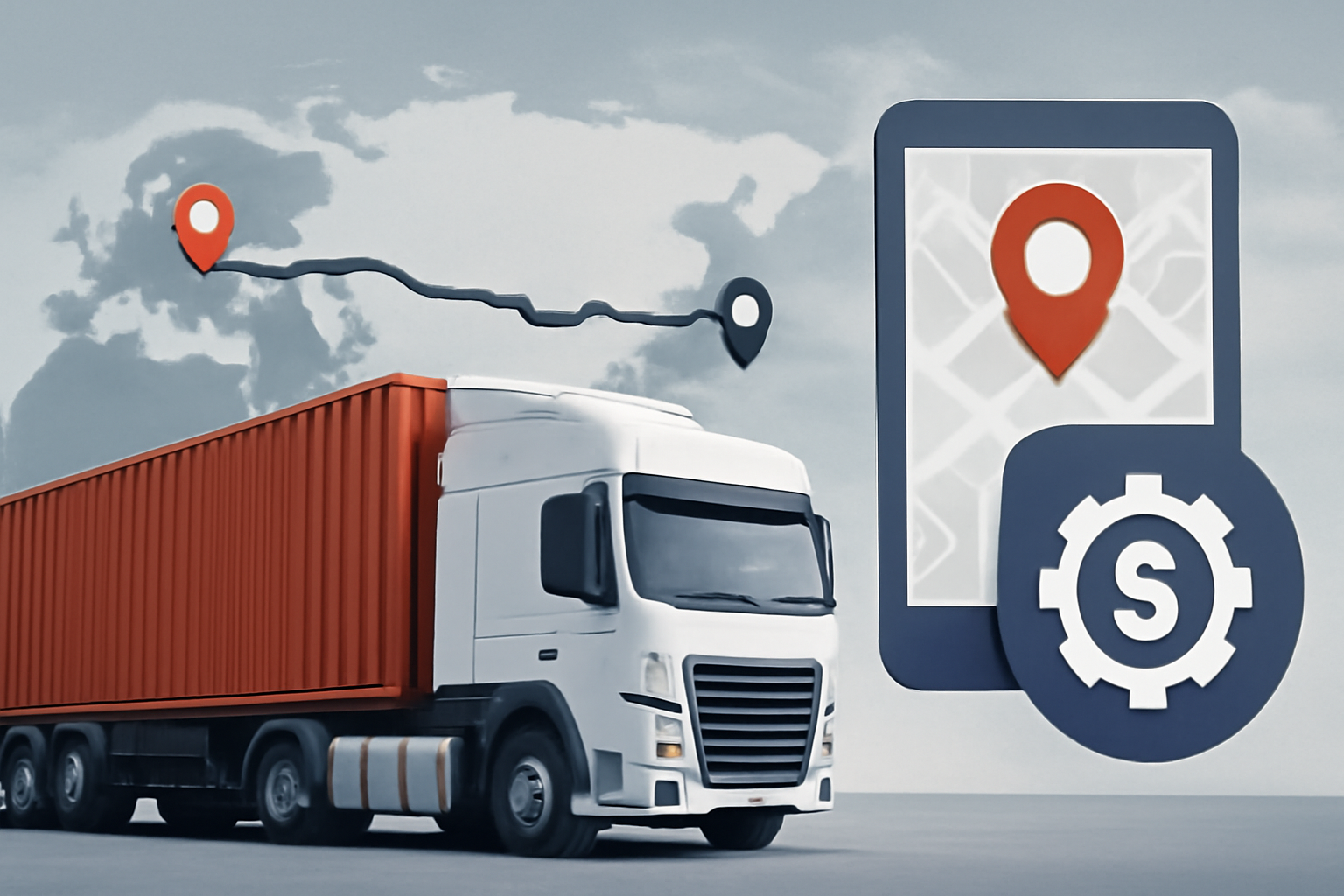 Główne zdjęcie przedstawiające transport towarów z Chin i monitoring GPS w logistyce.